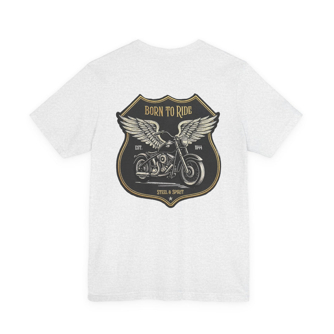 Born to Ride Motorcycle Tee — Vintage Biker Wings Shirt