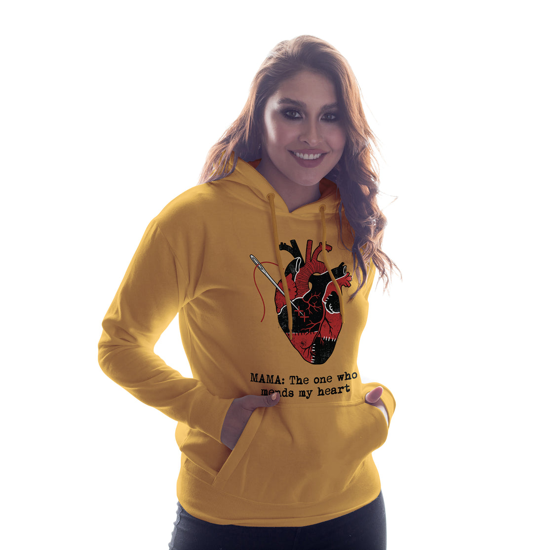 Mama Mends My Heart Hoodie – Emotional & Artistic Mom Gift