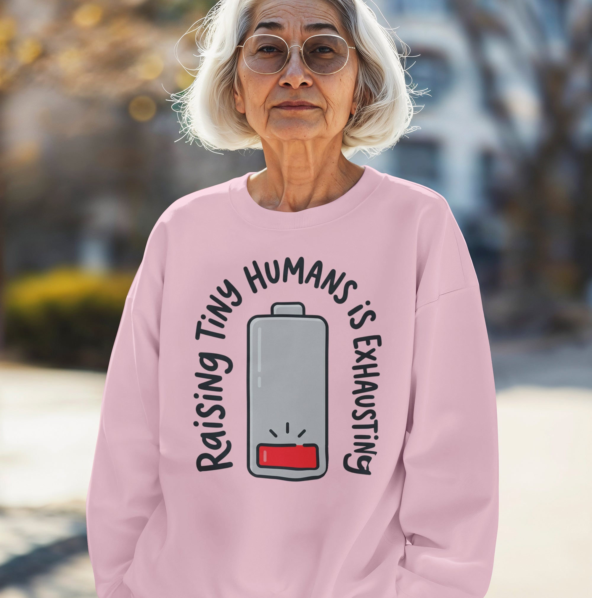 Raising Tiny Humans Is Exhausting Sweatshirt – Funny Mom Gift