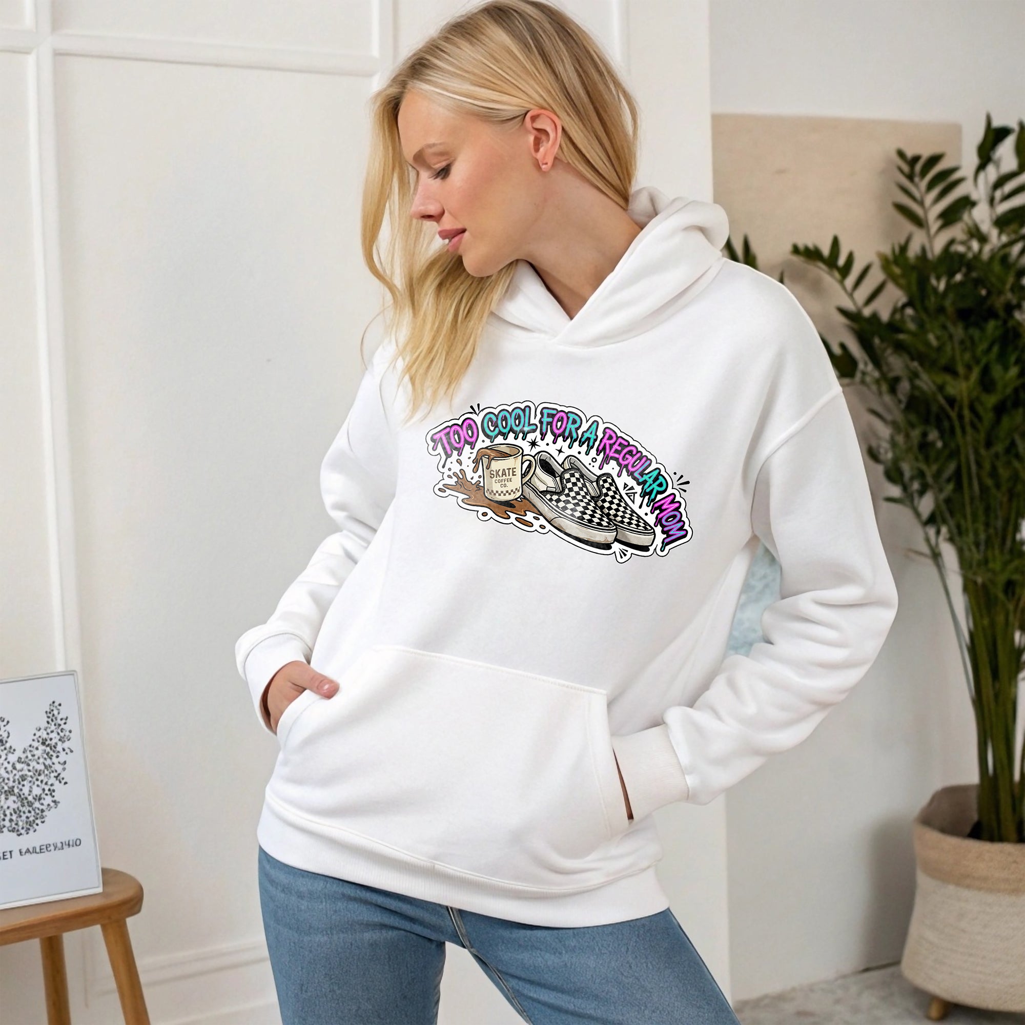 Too Cool For A Regular Mom Hoodie – Trendy Funny Mom Gift