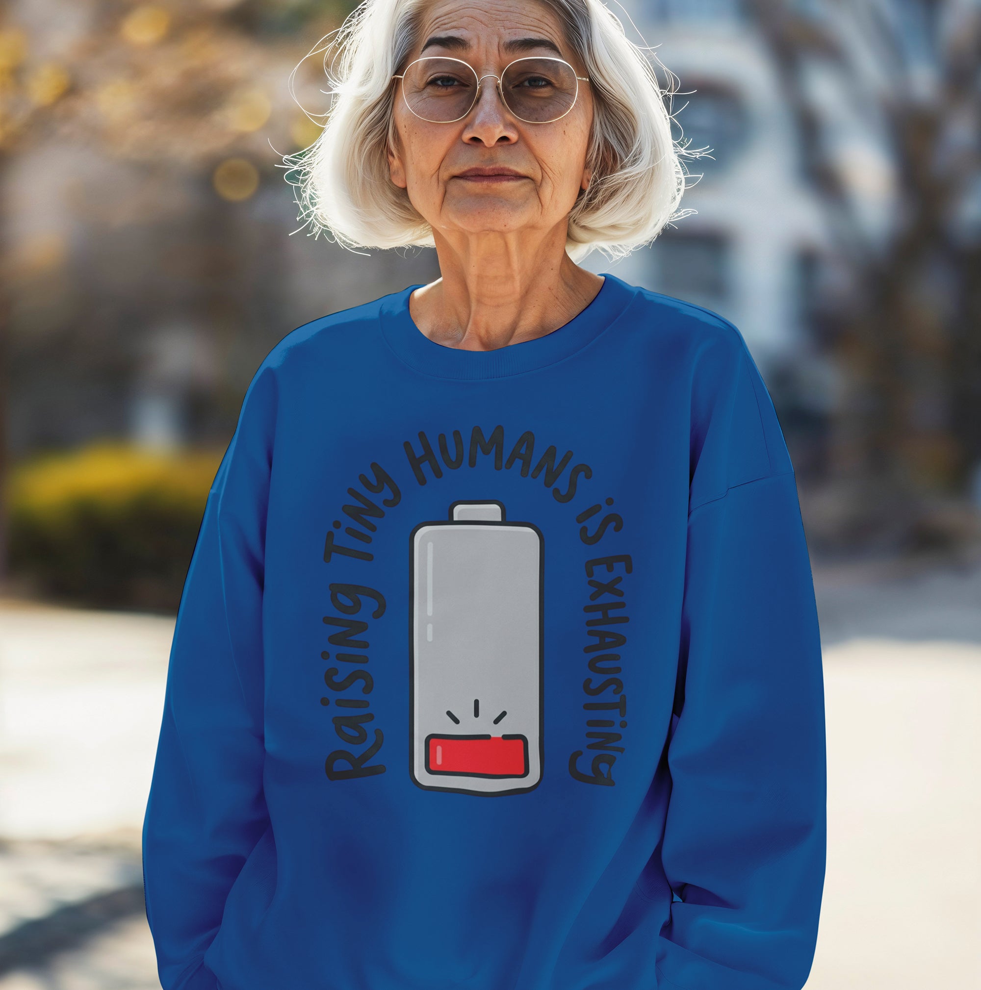 Raising Tiny Humans Is Exhausting Sweatshirt – Funny Mom Gift