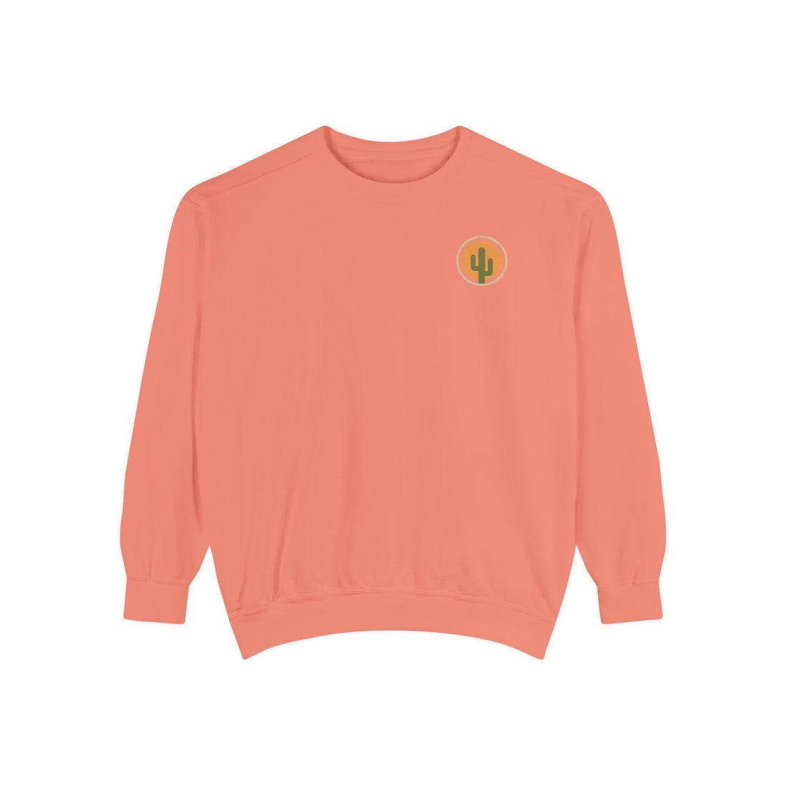 Cactus Sunset Sweatshirt — Small Chest Logo Crewneck
