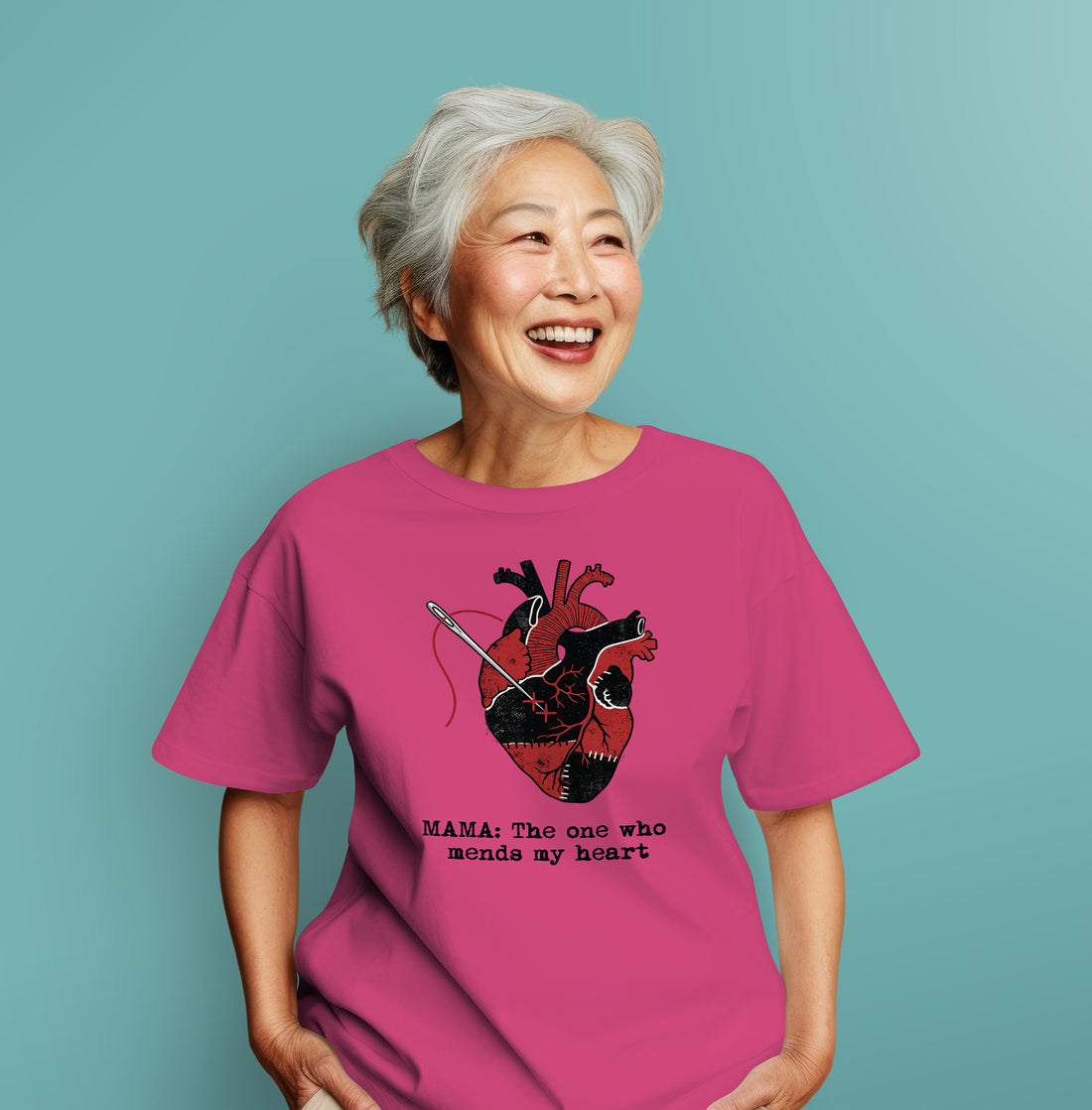 Mama Mends My Heart Graphic T-Shirt – Emotional Mother’s Day Gift
