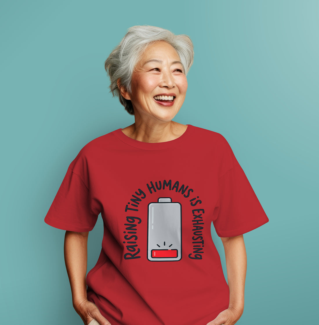 Raising Tiny Humans Is Exhausting T-Shirt – Funny Mom Life Gift