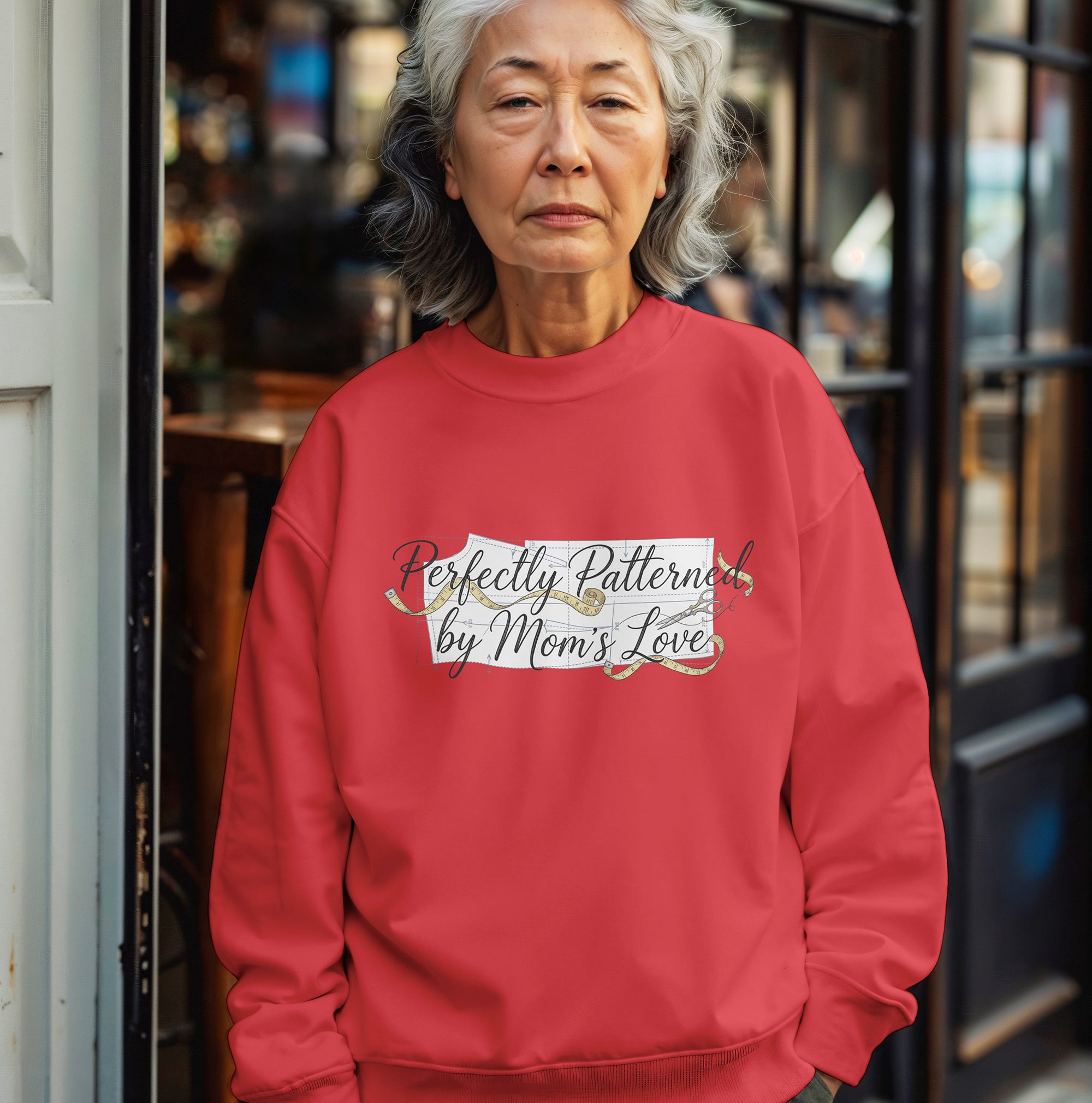 Perfectly Patterned by Mom’s Love Sweatshirt – Cozy Sewing Mom Gift