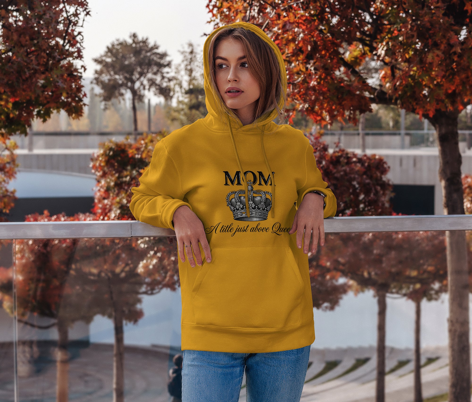 Mom A Title Just Above Queen Hoodie – Cozy Royal Mom Gift