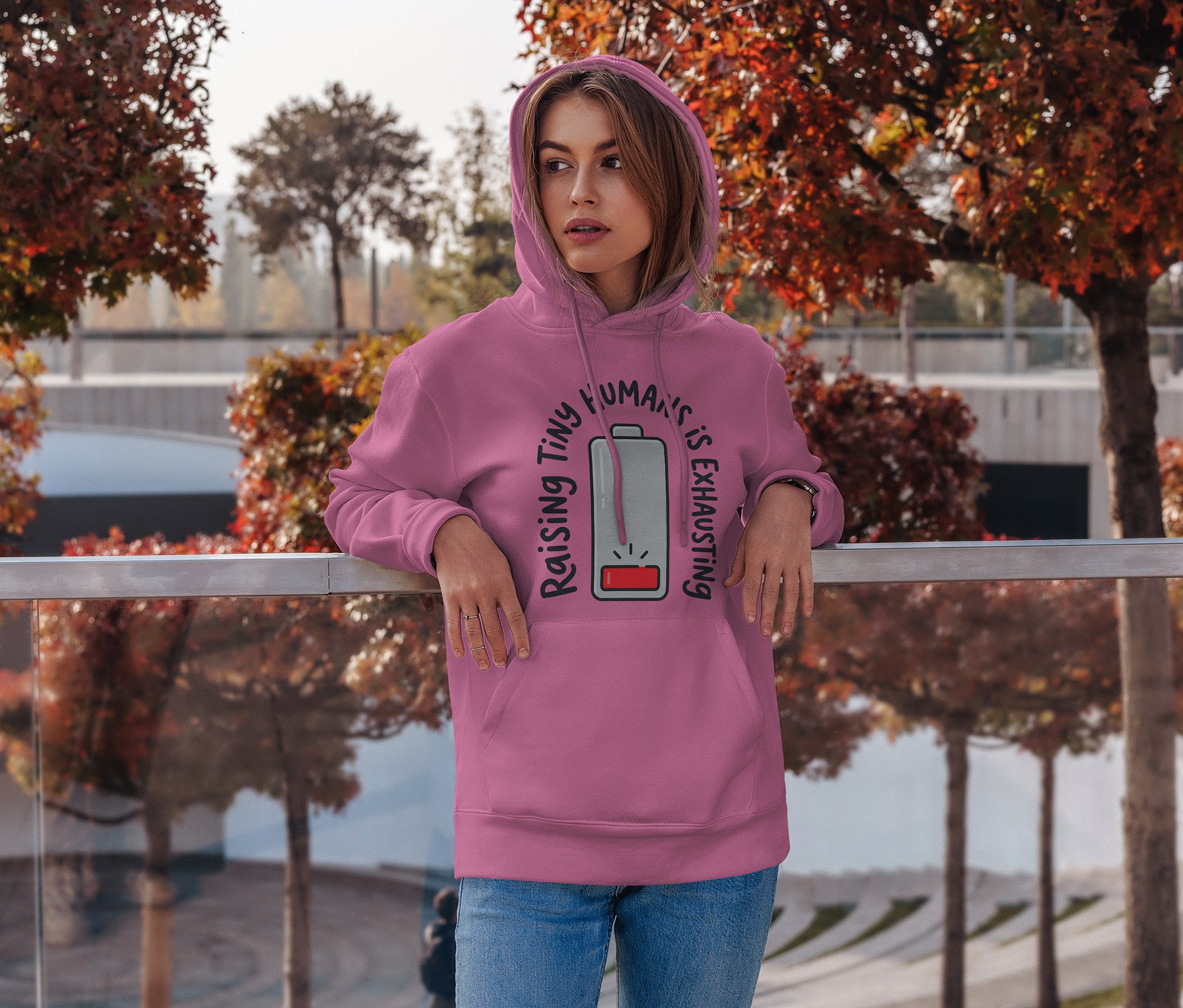 Raising Tiny Humans Is Exhausting Hoodie – Funny Mom Life Gift