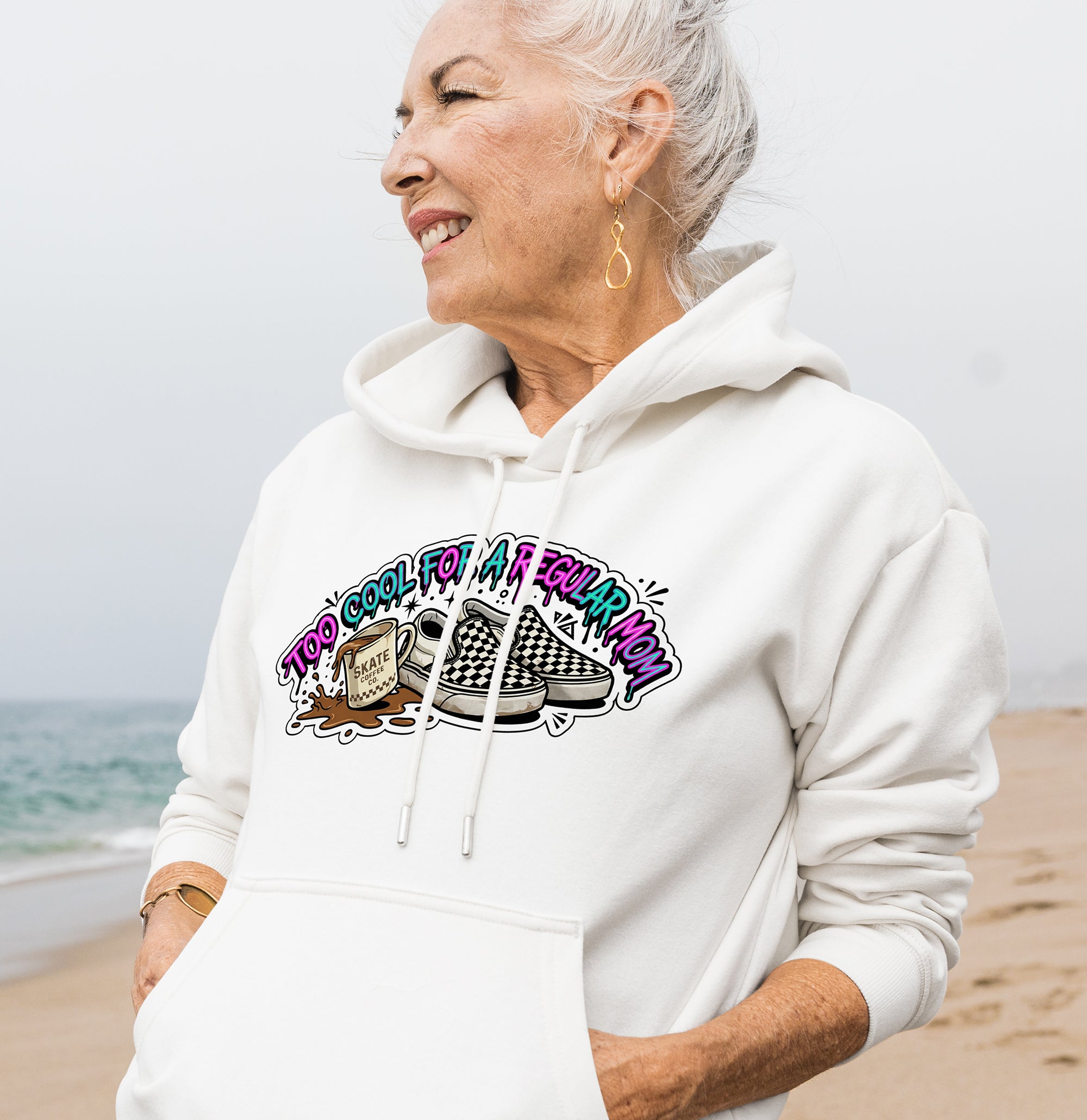 Too Cool For A Regular Mom Hoodie – Trendy Funny Mom Gift