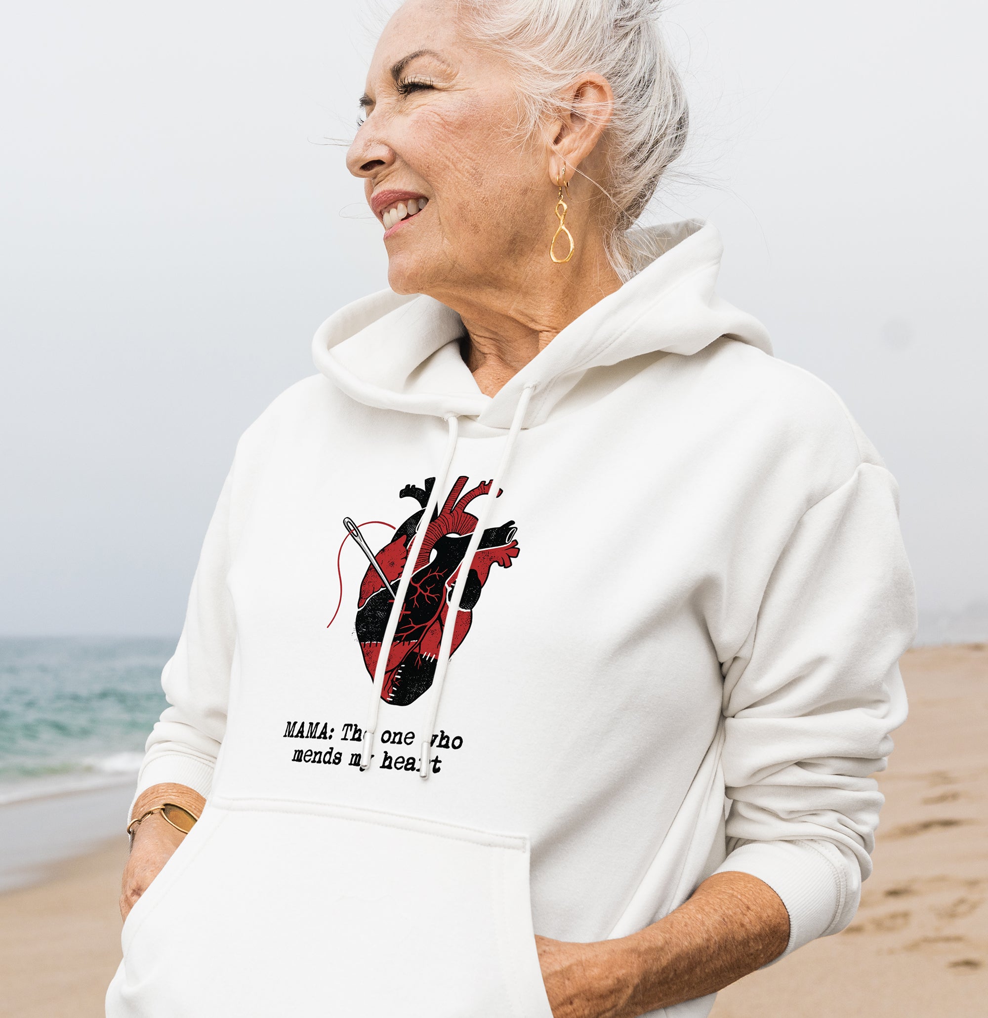 Mama Mends My Heart Hoodie – Emotional & Artistic Mom Gift