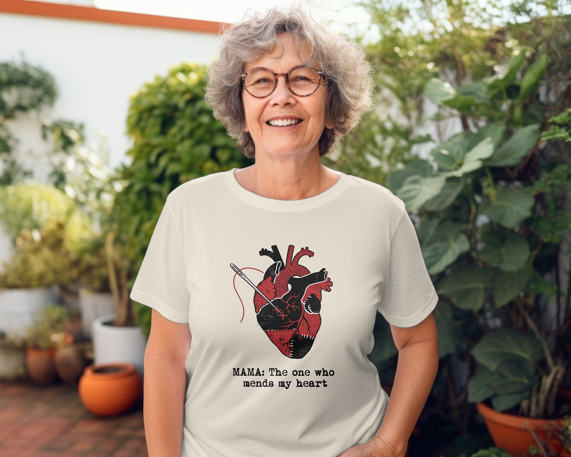 Mama Mends My Heart Graphic T-Shirt – Emotional Mother’s Day Gift