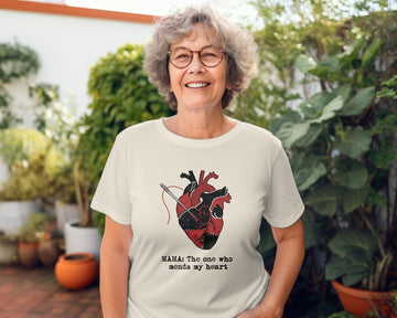 Mama Mends My Heart Graphic T-Shirt – Emotional Mother’s Day Gift
