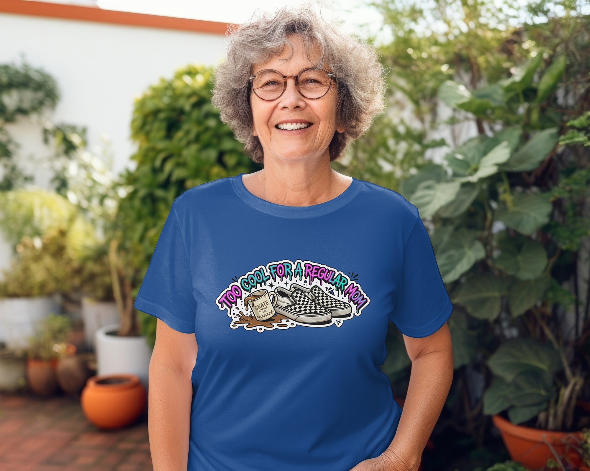 Too Cool For A Regular Mom Graphic T-Shirt – Funny Cool Mom Gift