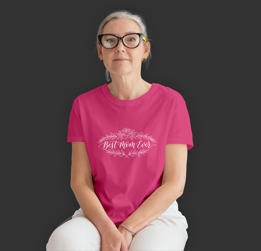 Best Mom Ever Floral Graphic T-Shirt – Cute Mother’s Day Gift