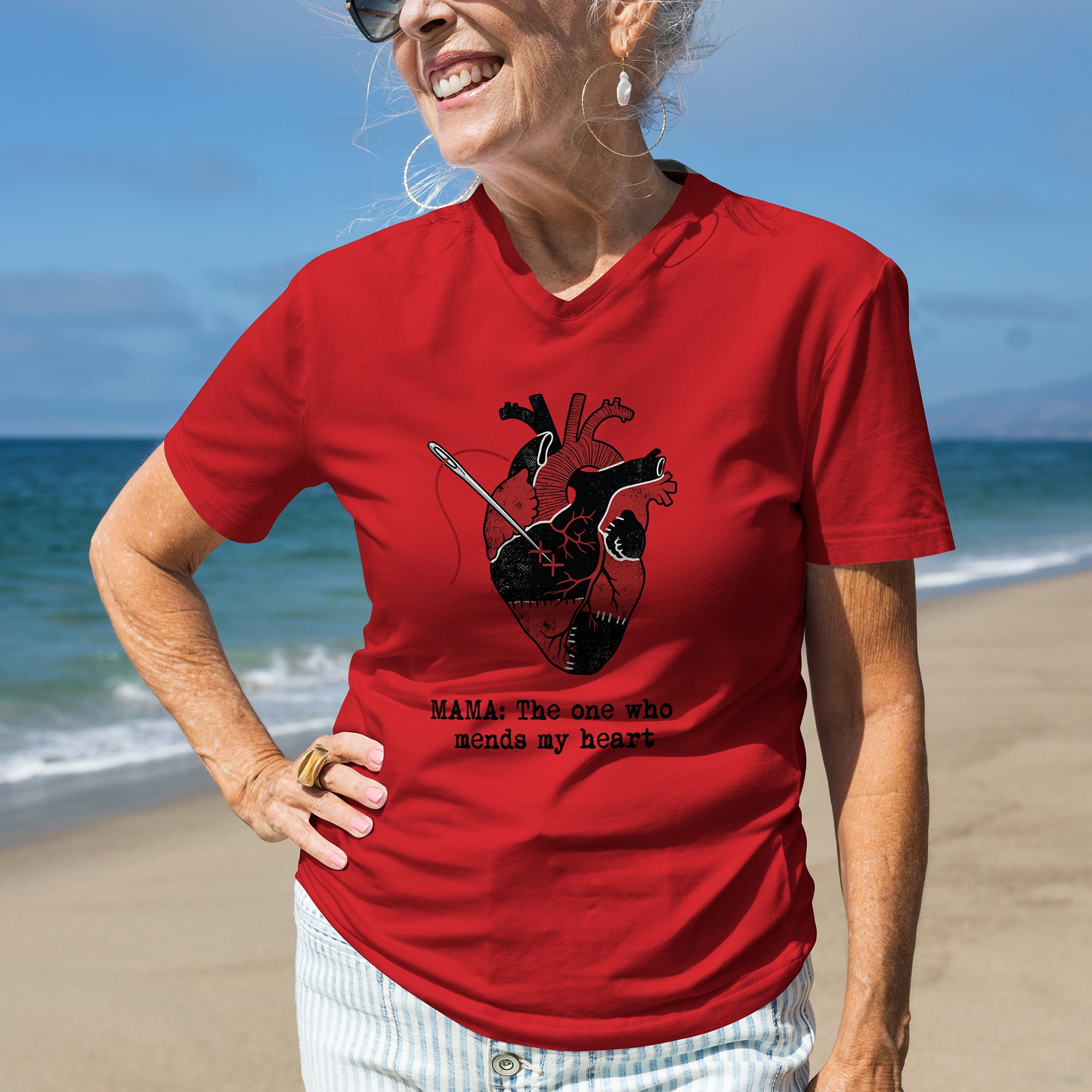Mama Mends My Heart Graphic T-Shirt – Emotional Mother’s Day Gift