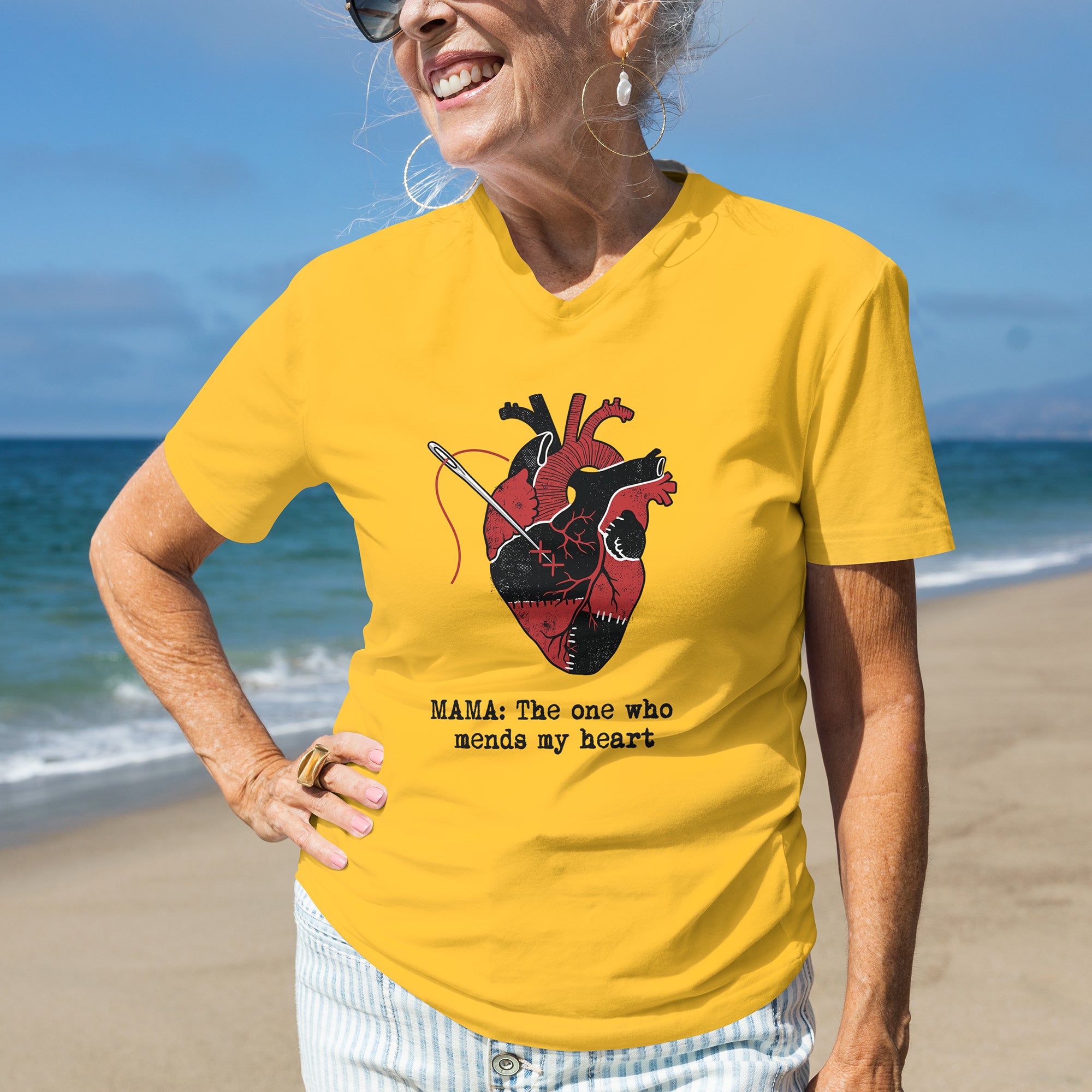 Mama Mends My Heart Graphic T-Shirt – Emotional Mother’s Day Gift