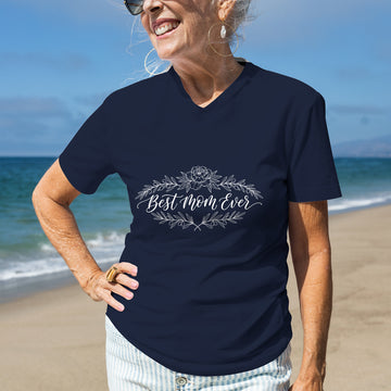 Best Mom Ever Floral Graphic T-Shirt – Cute Mother’s Day Gift
